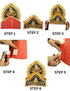 BookMyCostume Ravan Crown with Detachable Face Extension 10 Head Set – Plywood Ramleela Mukut Costume for Dussehra & Fancy Dress Accessory For Adults